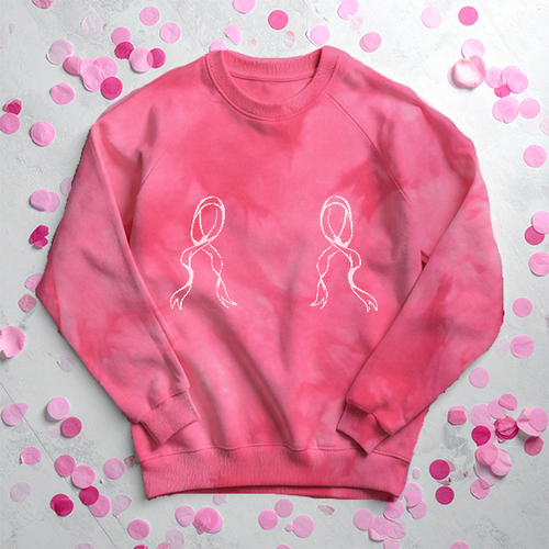 Breast Cancer Ribbons Crew Neck Sweatshirt