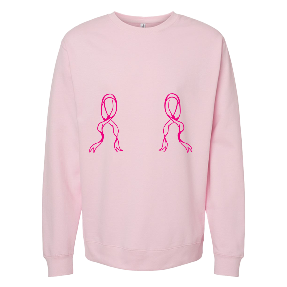 Breast Cancer Ribbons Crew Neck Sweatshirt
