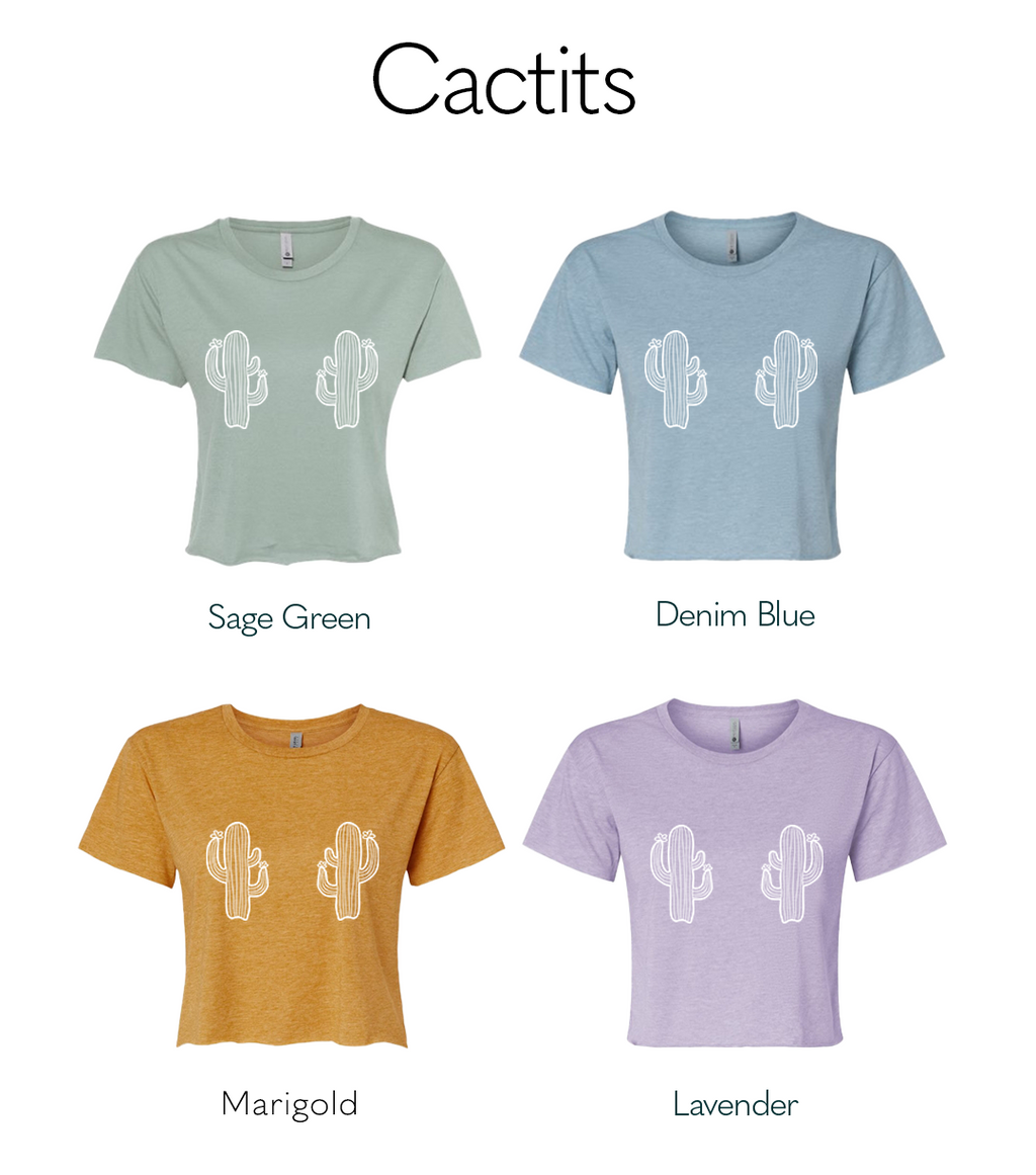 Cactits Crop Tee