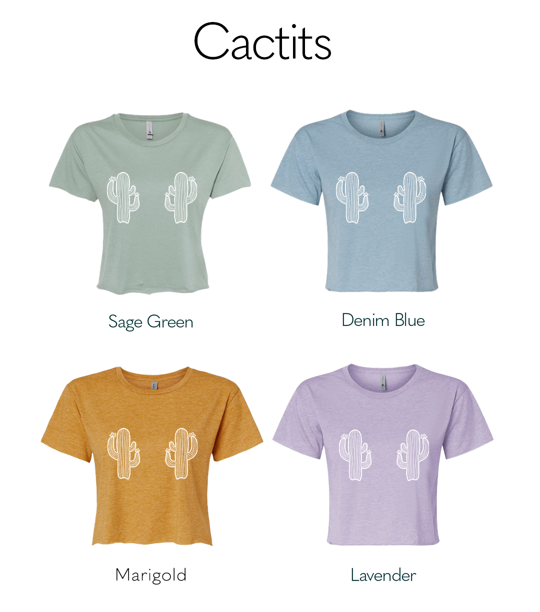 Cactits Crop Tee