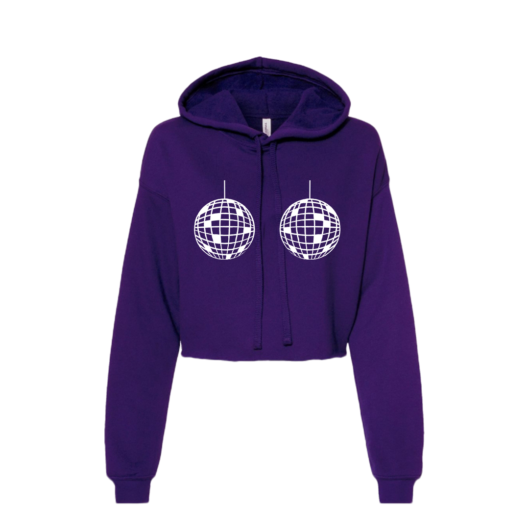Disco Boobs Crop Hoodie