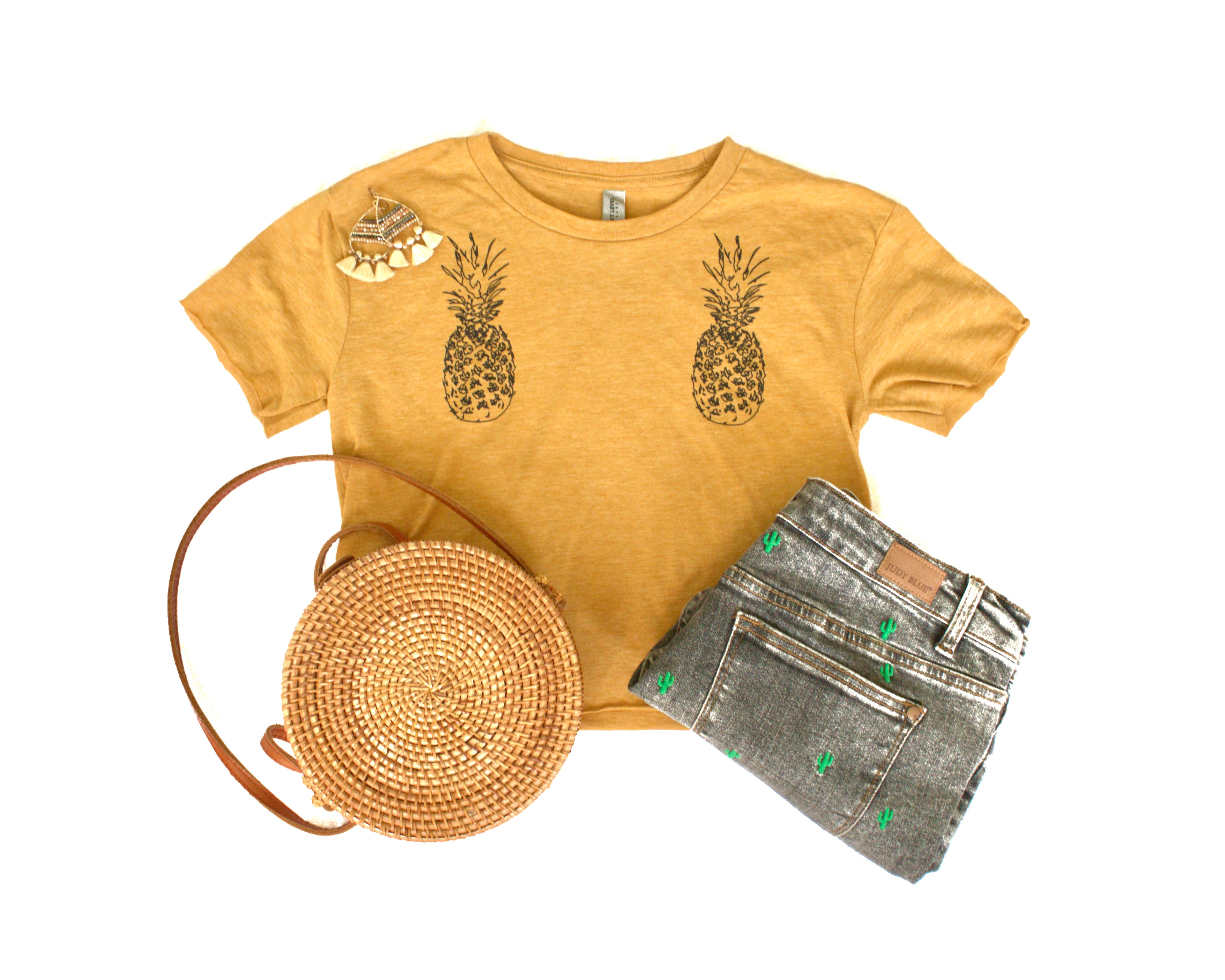 Pine-nipples Crop Tee