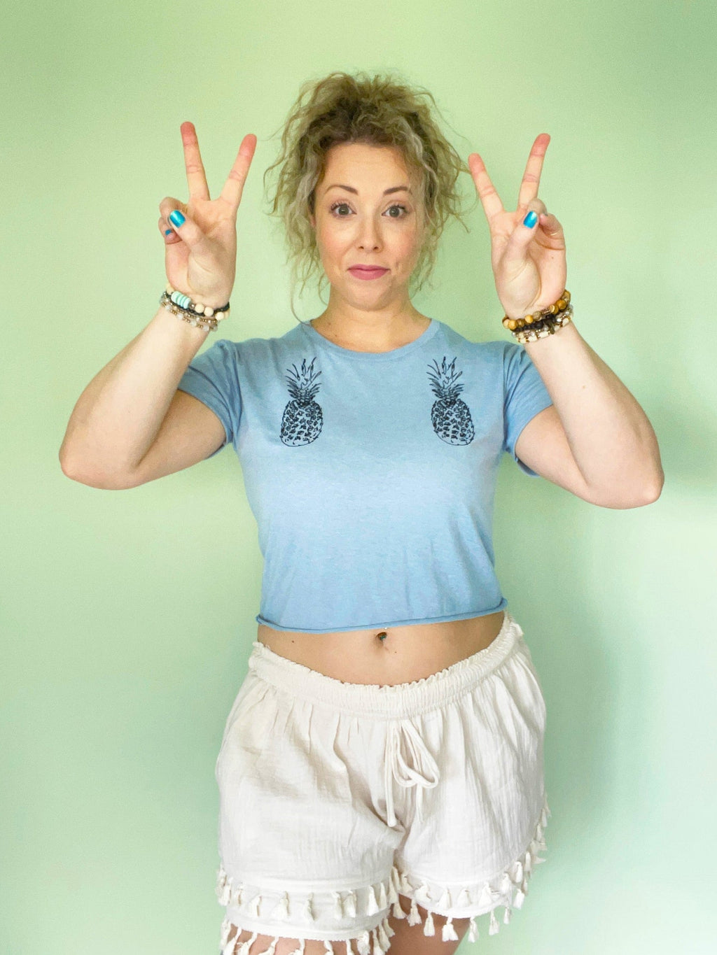 Pine-nipples Crop Tee