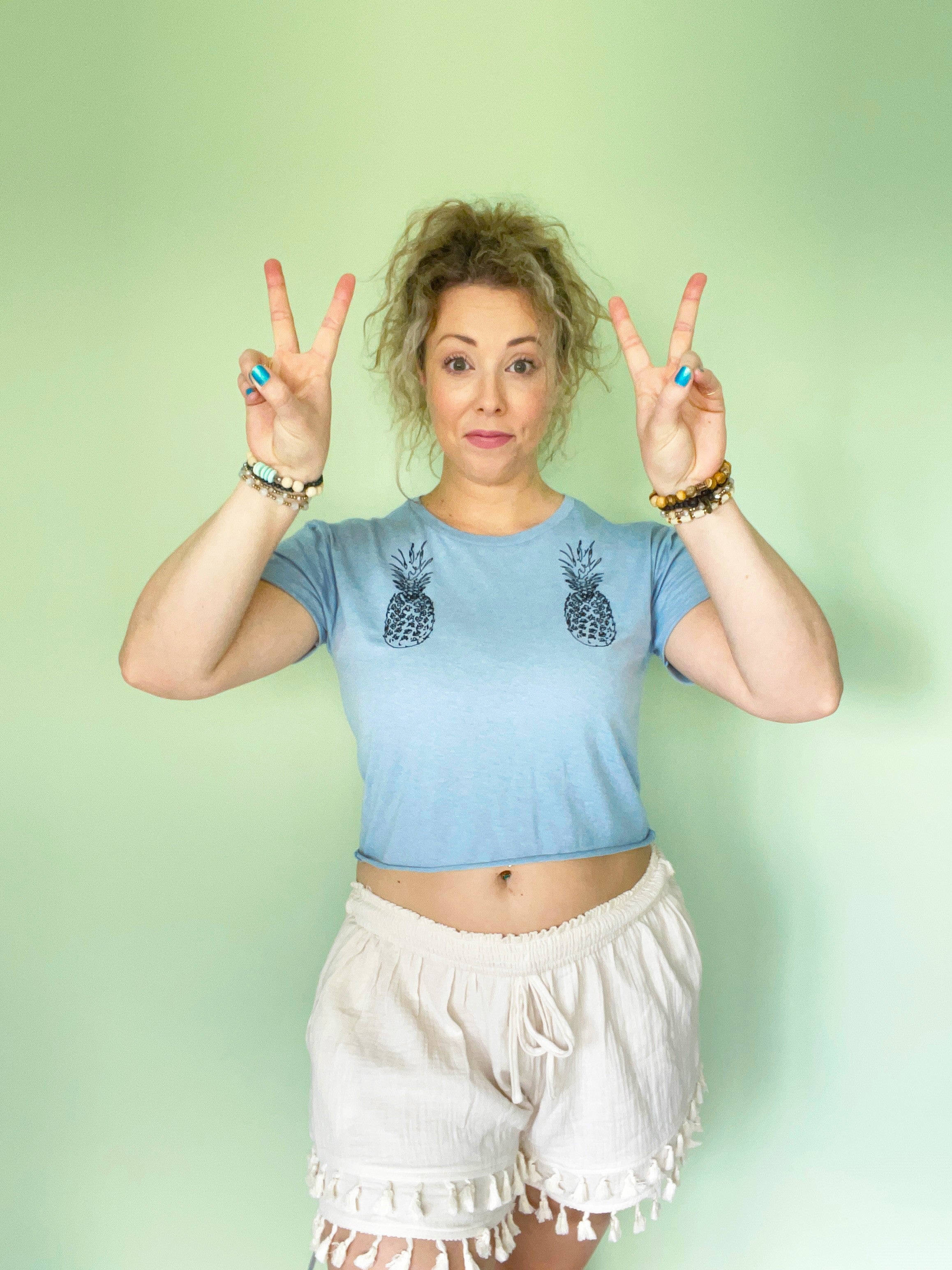 Pine-nipples Crop Tee